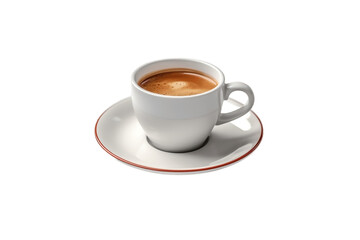 Stylish 3D Coffee Cup Illustration Isolated on a Transparent Background, Generative Ai