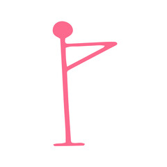 pink corner flag hand drawn