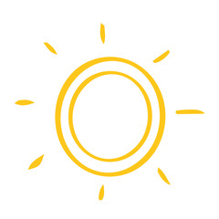 sun hand drawn symbol