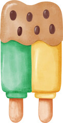 Colorful hand drawn popsicle vector illustration
