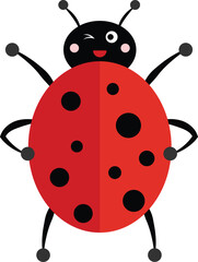 ladybug cartoon character vector
