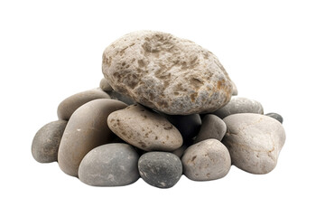 Fototapeta na wymiar a pile of stones white background