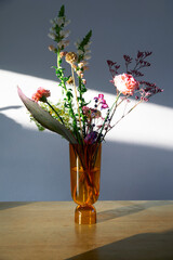 Flower and beam of light