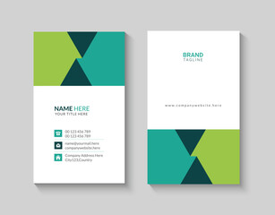 Minimalist vertical business card design template