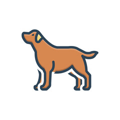 Color illustration icon for bitch 