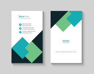 Clean and modern vertical business card