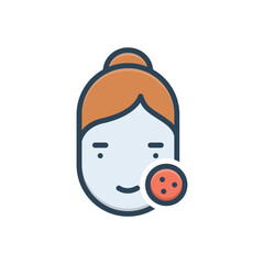 Color illustration icon for skin 