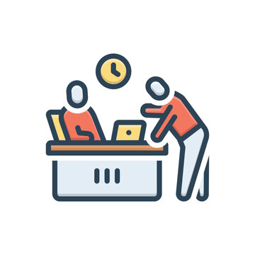 Color illustration icon for informal  
