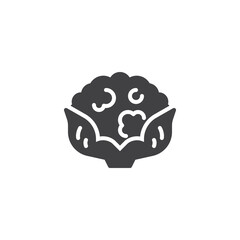 Cauliflower vegetable vector icon