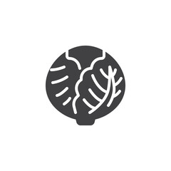 Cabbage vegetable vector icon