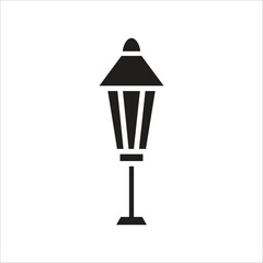 garden lamp vector icon logo template