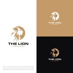 Fototapeta na wymiar amazing lion head premium logo