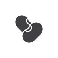 Kidney beans vector icon
