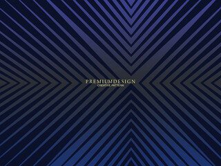 Premium background design with diagonal dark blue stripes pattern. Vector horizontal template, for digital lux business banner, contemporary formal invitation, luxury voucher, gift certificate, etc.