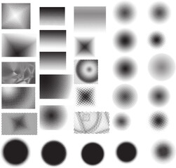 Set of halftones vector pack
