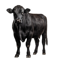 black angus cow  isolated - obrazy, fototapety, plakaty