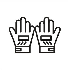 glove icon logo template vector