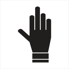 glove icon logo template vector