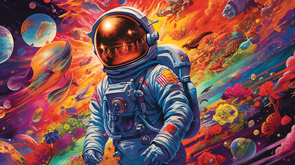 Stellar Odyssey: A Psychedelic Voyage Through Space