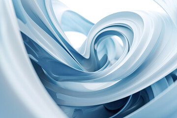Blue and white gradient fabric 3d rendering,abstract blue background,abstract blue wave