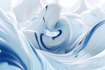 Blue and white gradient fabric 3d rendering,abstract blue background,abstract blue wave
