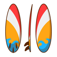 surfboard design. suitable for summer and beach design elements