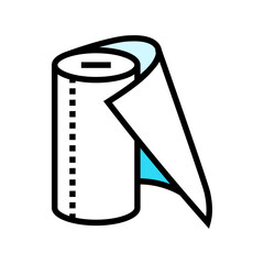 tissue roll paper towel color icon vector. tissue roll paper towel sign. isolated symbol illustration