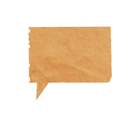 Old paper speech text shape copy space