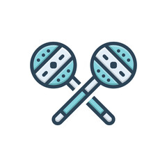 Color illustration icon for latin 