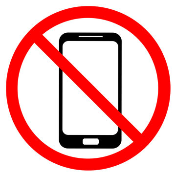 No cell phones, no smartphone, no mobile phone allowed sign vector