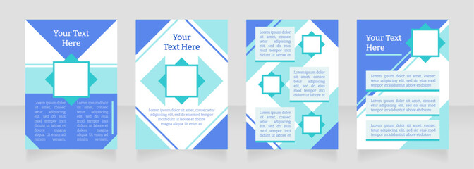 Product marketing blank brochure layout design. Business success. Vertical poster template set with empty copy space for text. Premade corporate reports collection. Editable flyer paper pages
