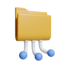 3d file transfer of document. icon isolated on white background. 3d rendering illustration. Clipping path.