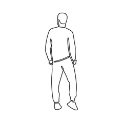 a outline human graphic conceptual draw