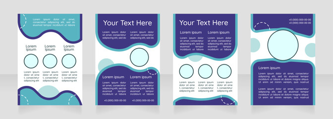 Service advantages presentation blank brochure layout design. Vertical poster template set with empty copy space for text. Premade corporate reports collection. Editable flyer paper pages