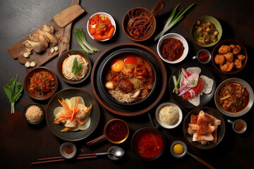 korean dish with delicious spicy sauce