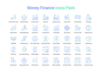 Twotoned Money Finance Icons Pack