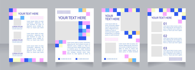 Banking service advertisement blank brochure layout design. Vertical poster template set with empty copy space for text. Premade corporate reports collection. Editable flyer paper pages