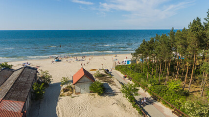 Plaża Kąty Rybackie z drona © Marcin