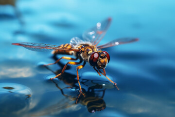 dragonfly on the water