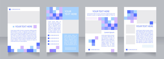 Department store advertising blank brochure layout design. Vertical poster template set with empty copy space for text. Premade corporate reports collection. Editable flyer paper pages