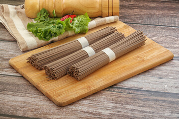 Raw soba noodles - Asian cuisine