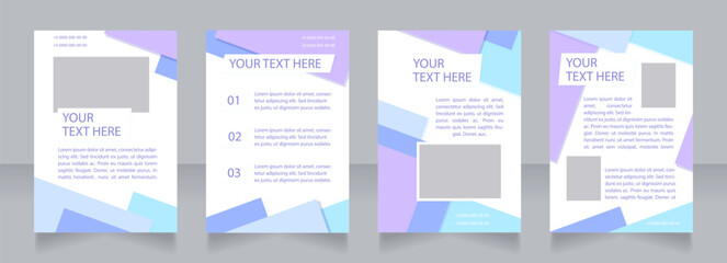 Sport industry promotional campaign blank brochure layout design. Vertical poster template set with empty copy space for text. Premade corporate reports collection. Editable flyer paper pages