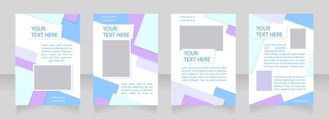 Apparel shop assortment advertising blank brochure layout design. Vertical poster template set with empty copy space for text. Premade corporate reports collection. Editable flyer paper pages