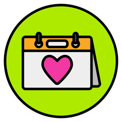 Valentine day icon in filled line style, use for website mobile app presentation