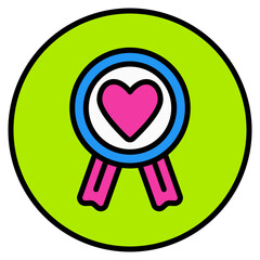 Love award icon in filled line style, use for website mobile app presentation