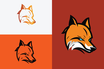 fox head game logo assets, fox logo for your brand