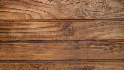 Wooden table texture. Brown planks as background top view.