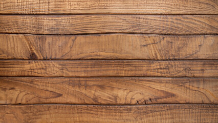 Wooden table texture. Brown planks as background top view. Generative Ai