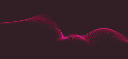 Technology background. Abstract digital particle wave. Futuristic dotted wave. Network connection structure. 3D rendering. Technology background vector.