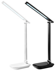 set of modern LED table lamp isolated